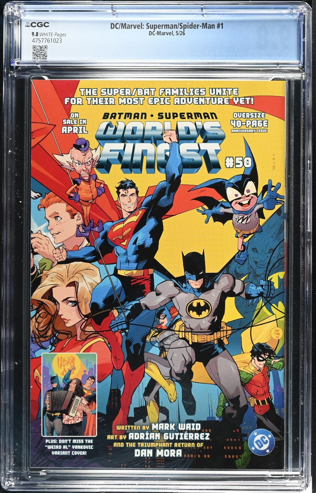 DC Marvel Superman Spider-Man #1 CGC 9.8 Jorge Jimenez Cover A Variant 2026