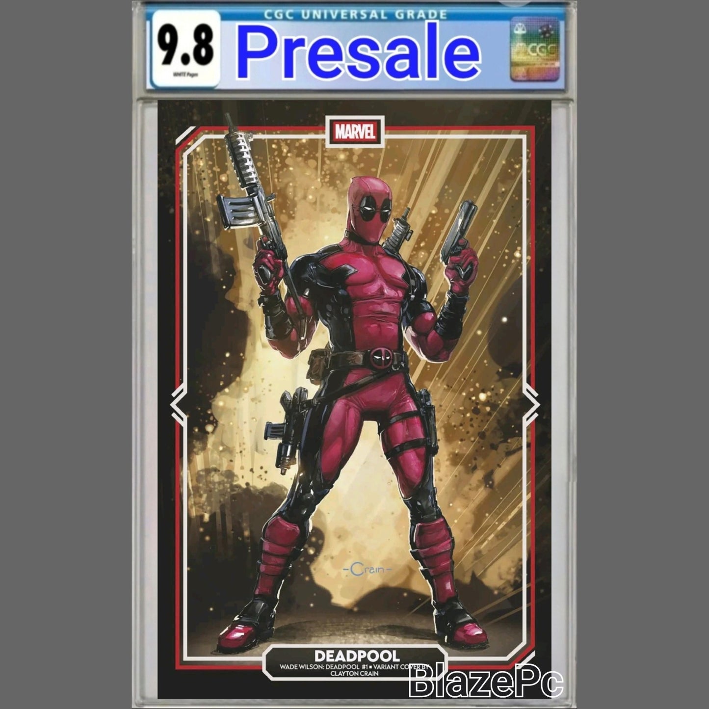 Wade Wilson Deadpool #1 CGC 9.8 Clayton Crain Variant Percy Marvel 2026 PRESALE