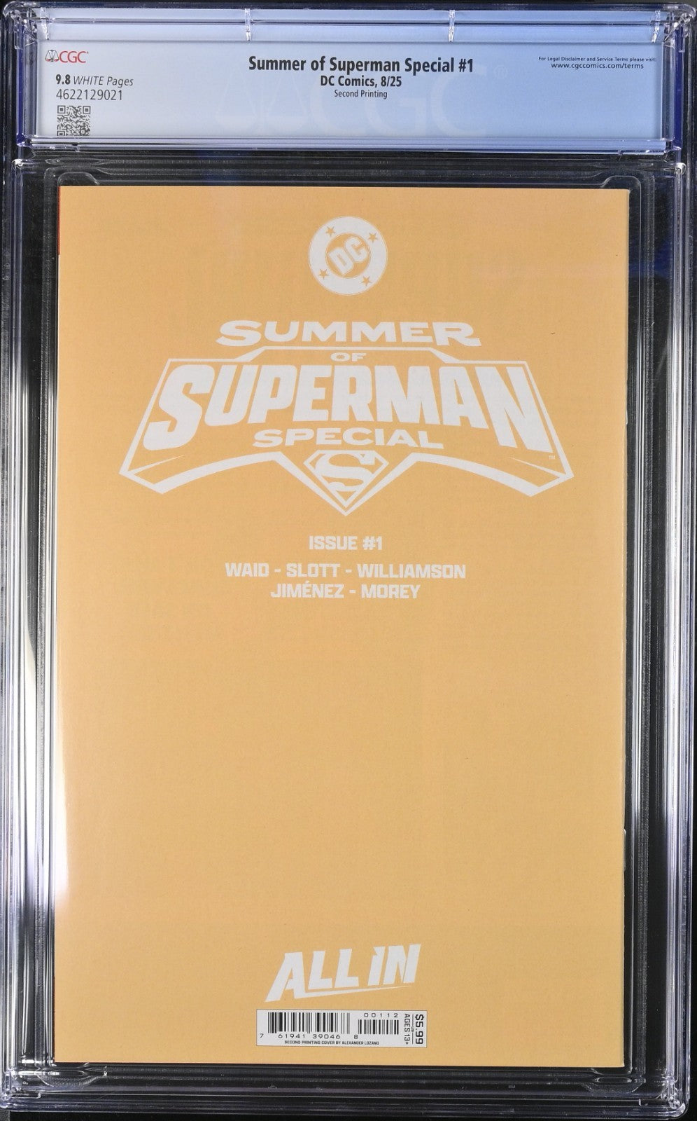 Summer of Superman Special #1 CGC 9.8 2nd Print Lozano Variant DC Comics 2025