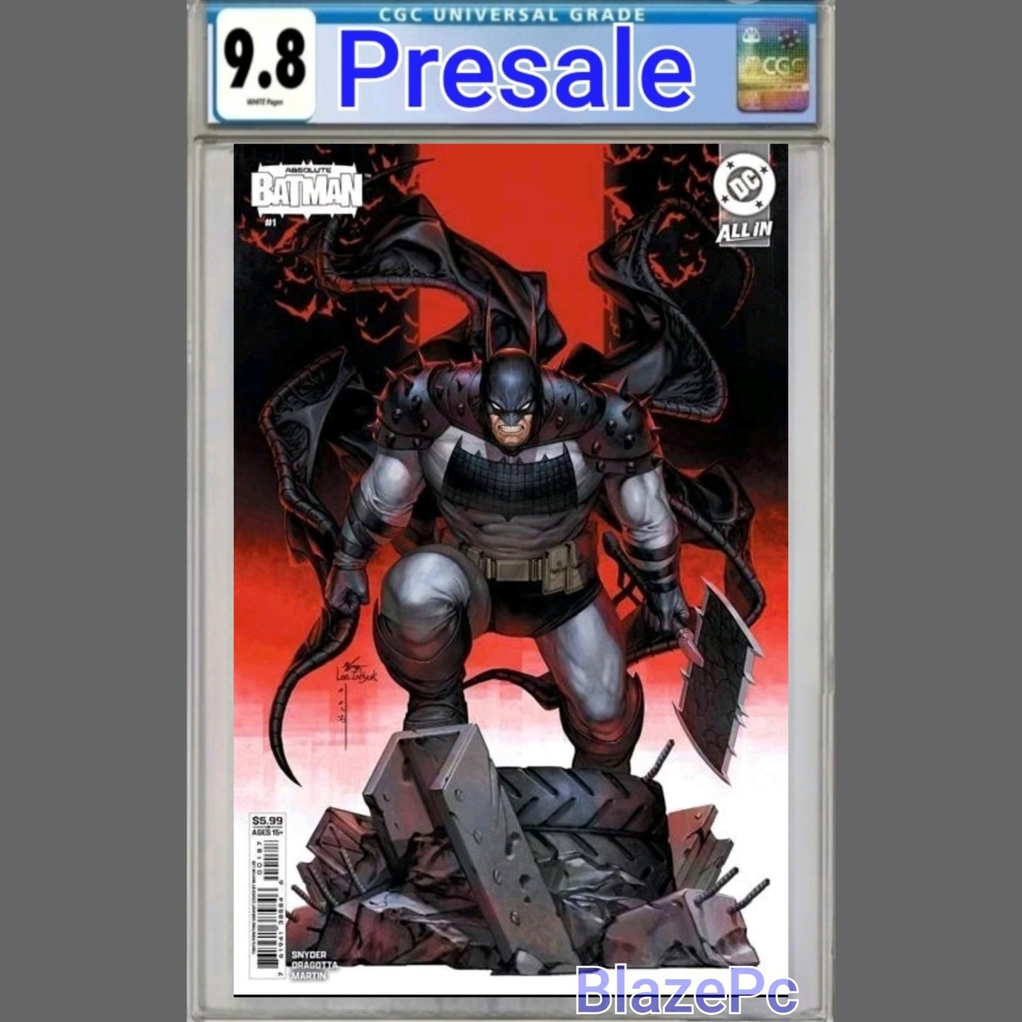 Absolute Batman #1 CGC 9.8 10th Print Cover B Inhyuk Lee Variant 2026 PRESALE