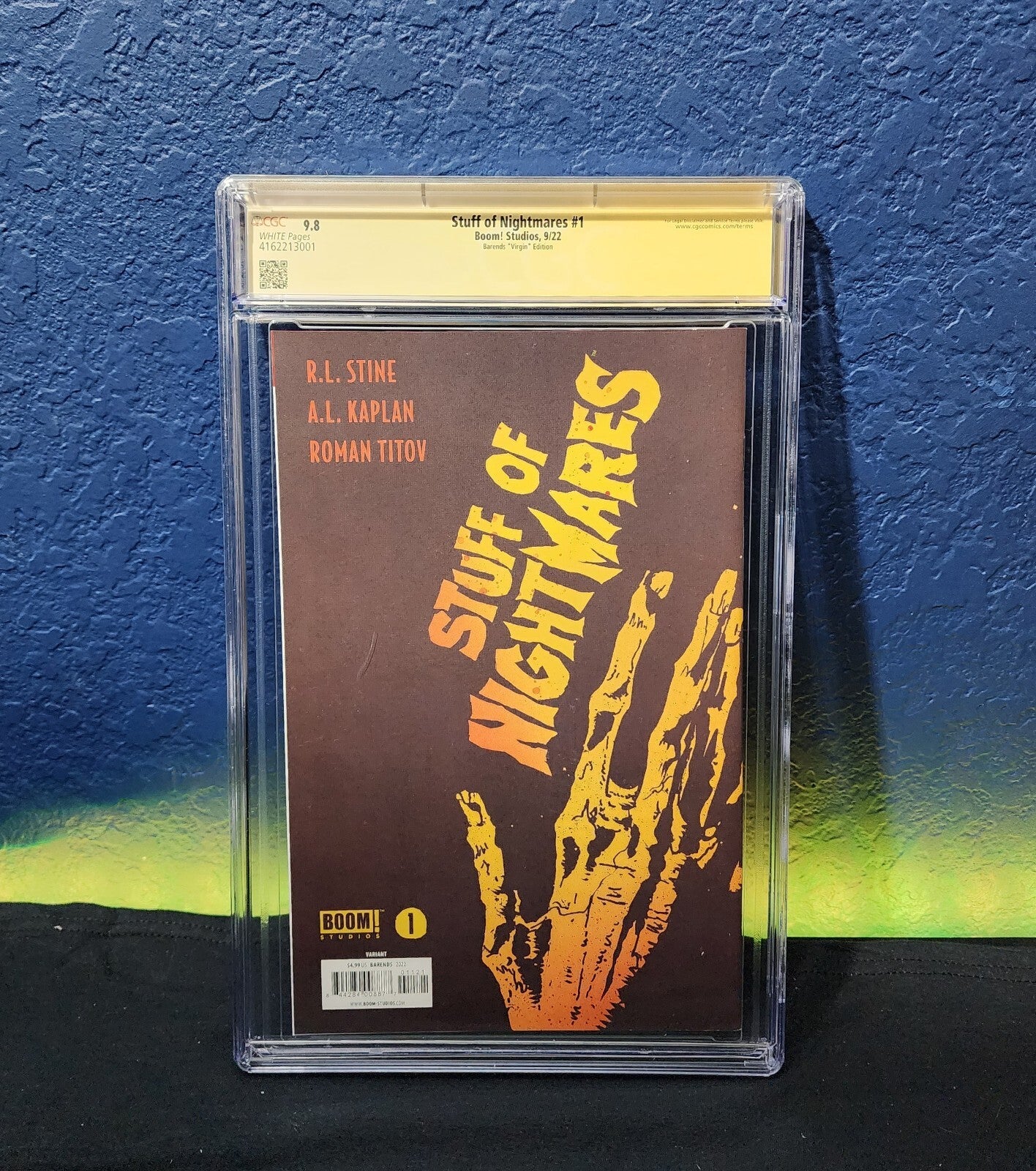 Stuff of Nightmares #1 CGC SS 9.8 1:250 Barends Virgin Variant Signed RL Stine