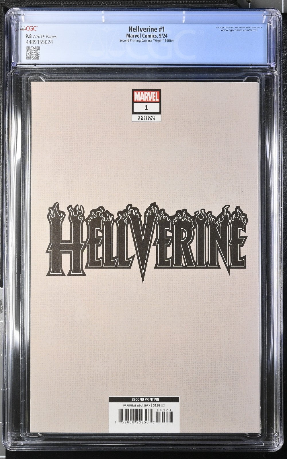 Hellverine #1 CGC 9.8 1:25 Joshua Cassara VIRGIN 2nd Print Variant Marvel 2024