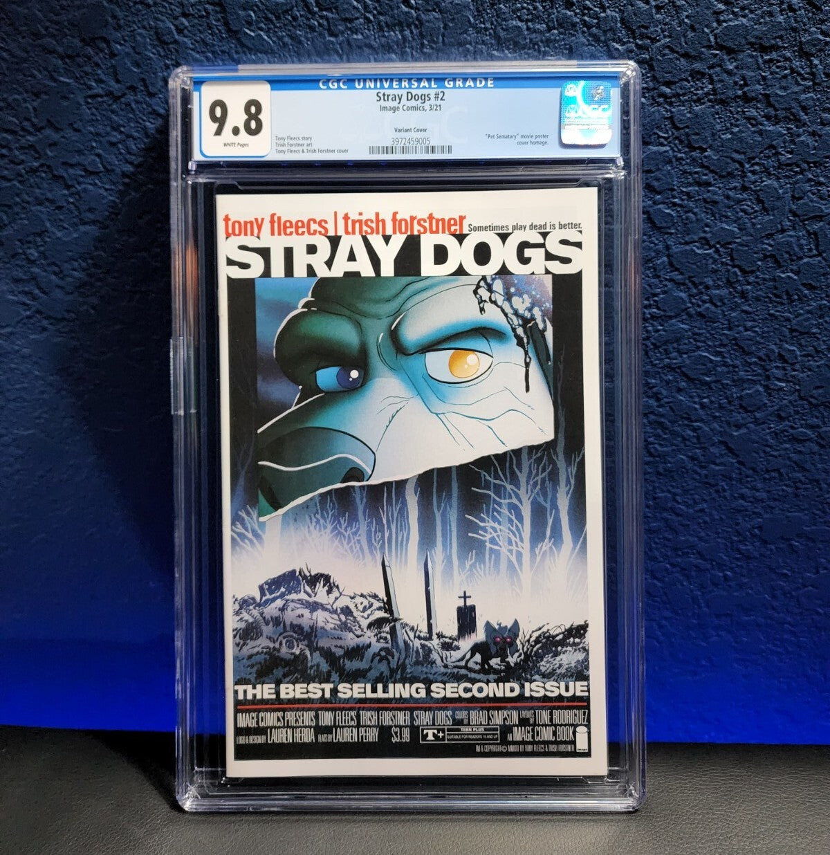 Stray Dogs #2 CGC 9.8 Cover B 1st Print Pet Cemetery Horror Homage Variant 2021