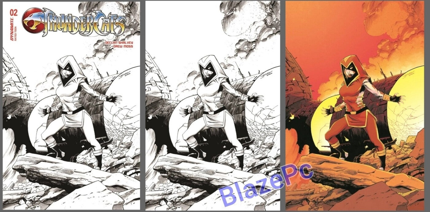Thundercats #2 Shalvey Calica B&W Trade Virgin Color Variant Set Options NM
