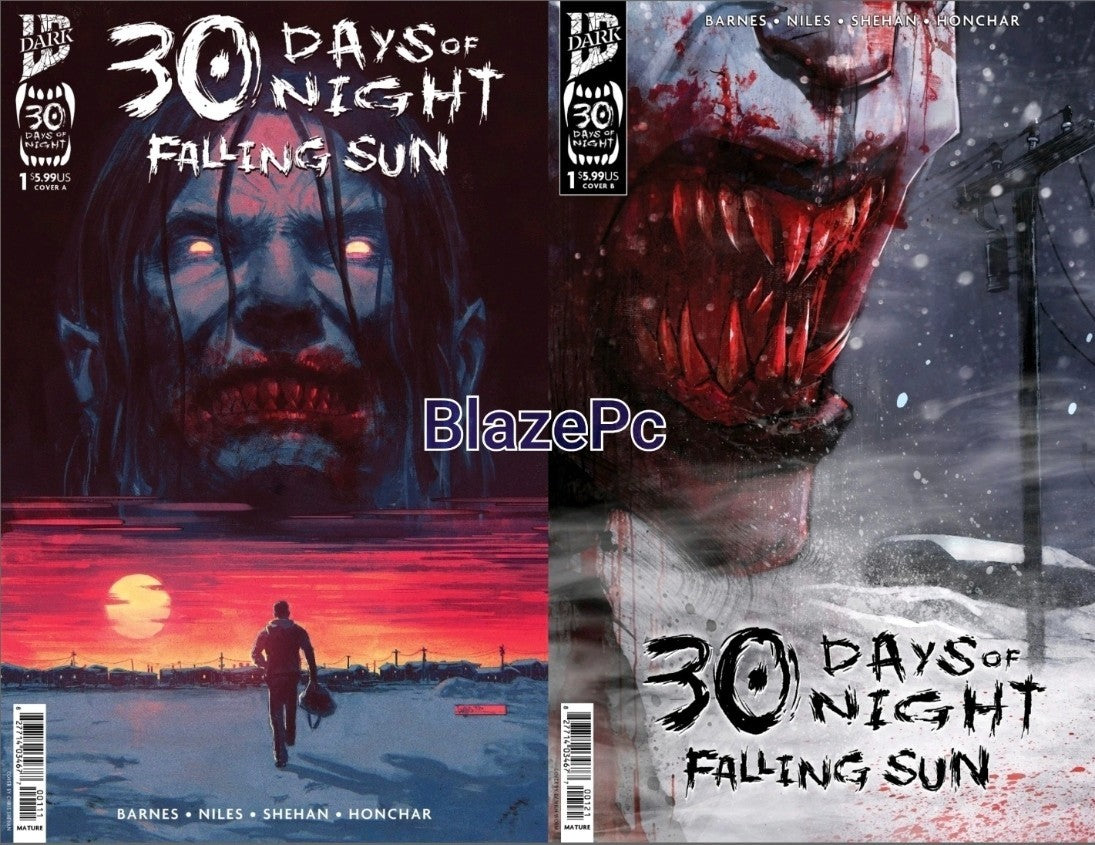 30 Days of Night Falling Sun #1 Cover A B Variant Set 1:25 Options Presale 10/15