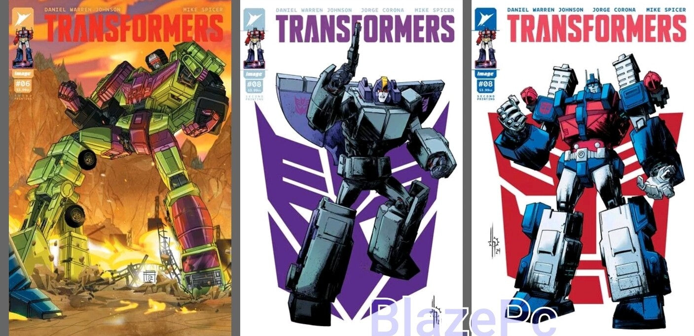 Transformers #6 3rd #8 2nd Print Variant Set Options Image Comics 2024 NM