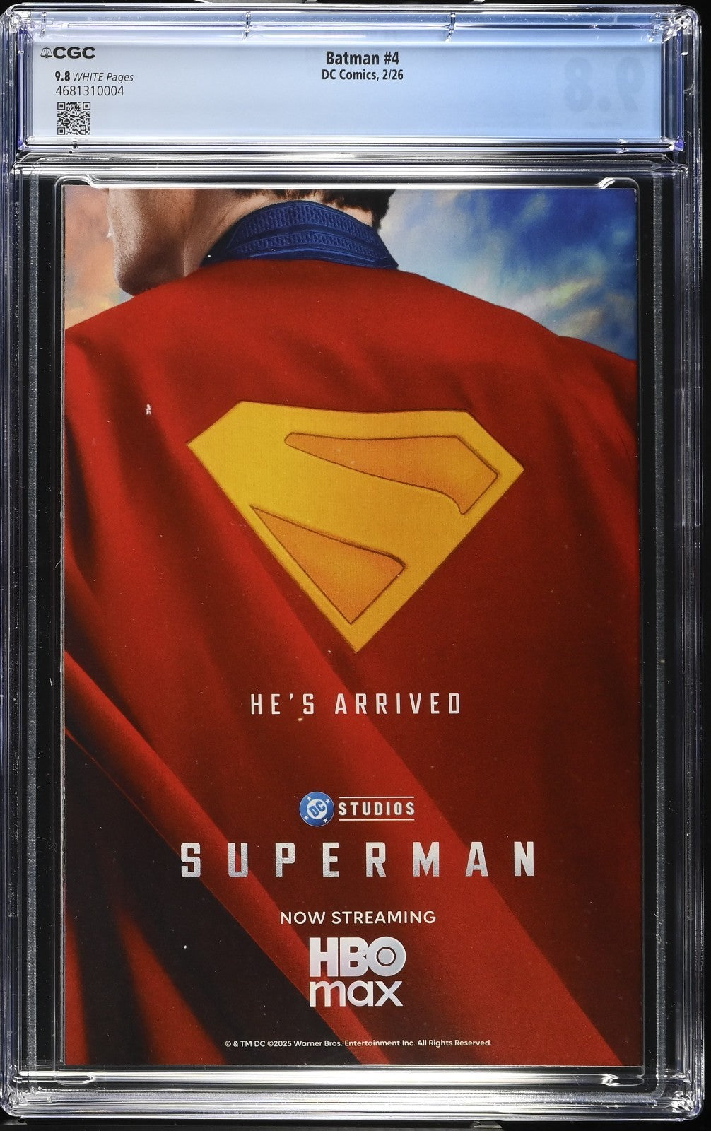 Batman #4 CGC 9.8 Jorge Jimenez Cover A 1st Print Matt Fraction DC Comics 2025