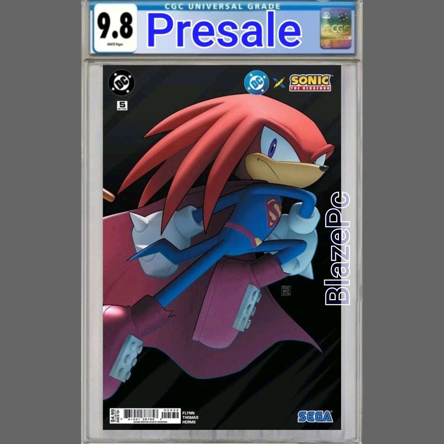 DC X Sonic The Hedgehog #5 CGC 9.8 2nd Print Deegeemin Connect Variant PRESALE