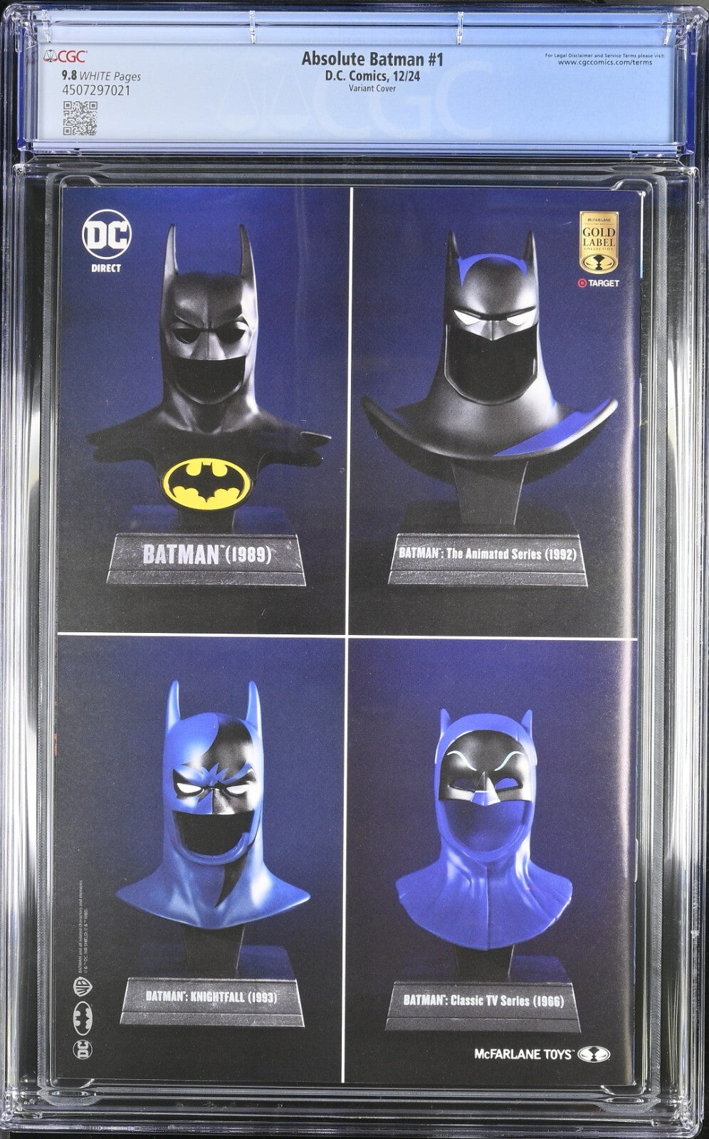 Absolute Batman #1 CGC 9.8 Cover C Jim Lee Card Stock Variant 1st Print DC 2024