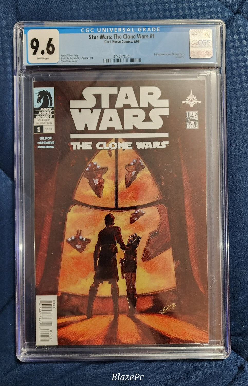 Star Wars: The Clone Wars #1 CGC 9.6 1st Appearance of Ahsoka Tano Captain Rex