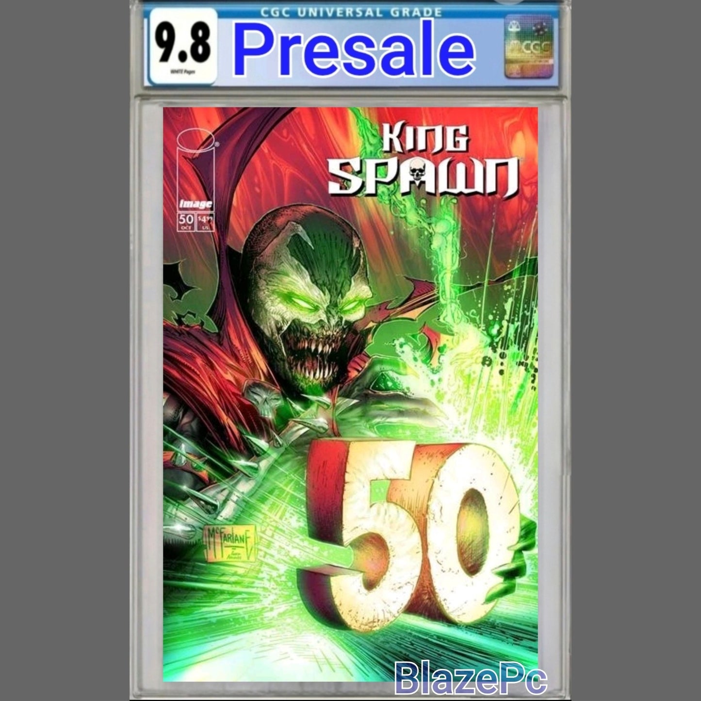 King Spawn #50 CGC 9.8 Cover A Todd McFarlane Variant Image Comics 2025 PRESALE