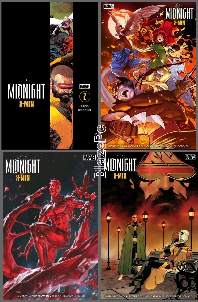 Midnight X-Men #2 Cover A B C D Variant Set Options Marvel 2026 Presale 11/18