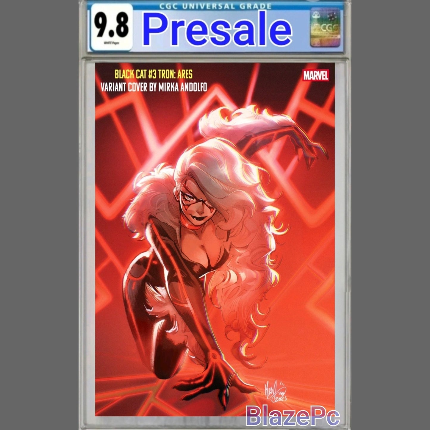 Black Cat #3 CGC 9.8 Mirka Andolfo Tron Ares Variant 2025 PRESALE