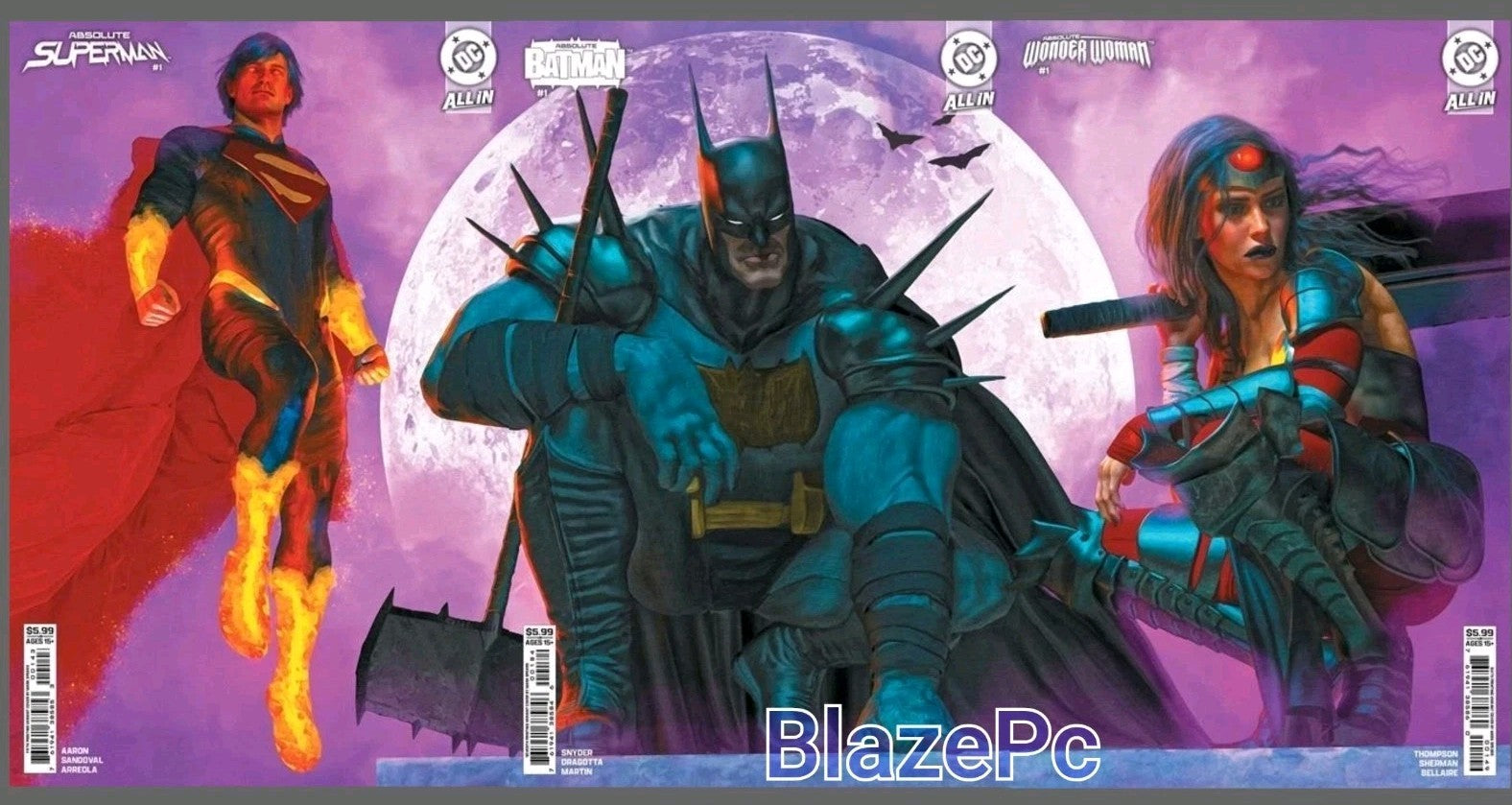 Absolute Batman Superman Wonder Woman #1 Mark Spears Cover B Set DC 2025 NM