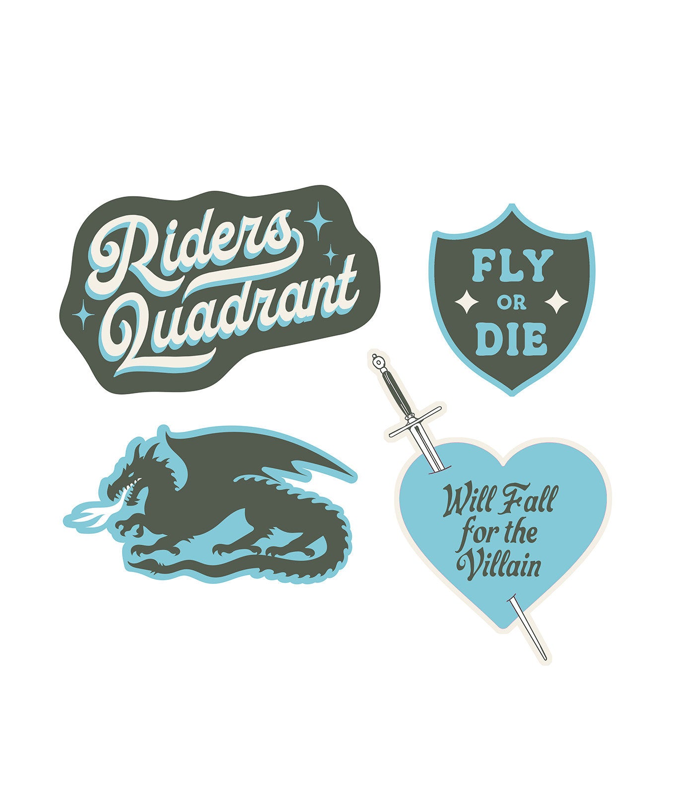 Rebecca Yarros's Fourth Wing: Fly or Die Stickers - Sticker Set of 4