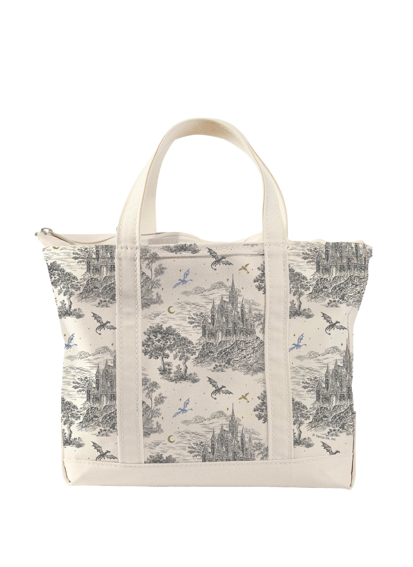 Rebecca Yarros's Fourth Wing: Basgiath Toile Large Zippered Market Tote Bag