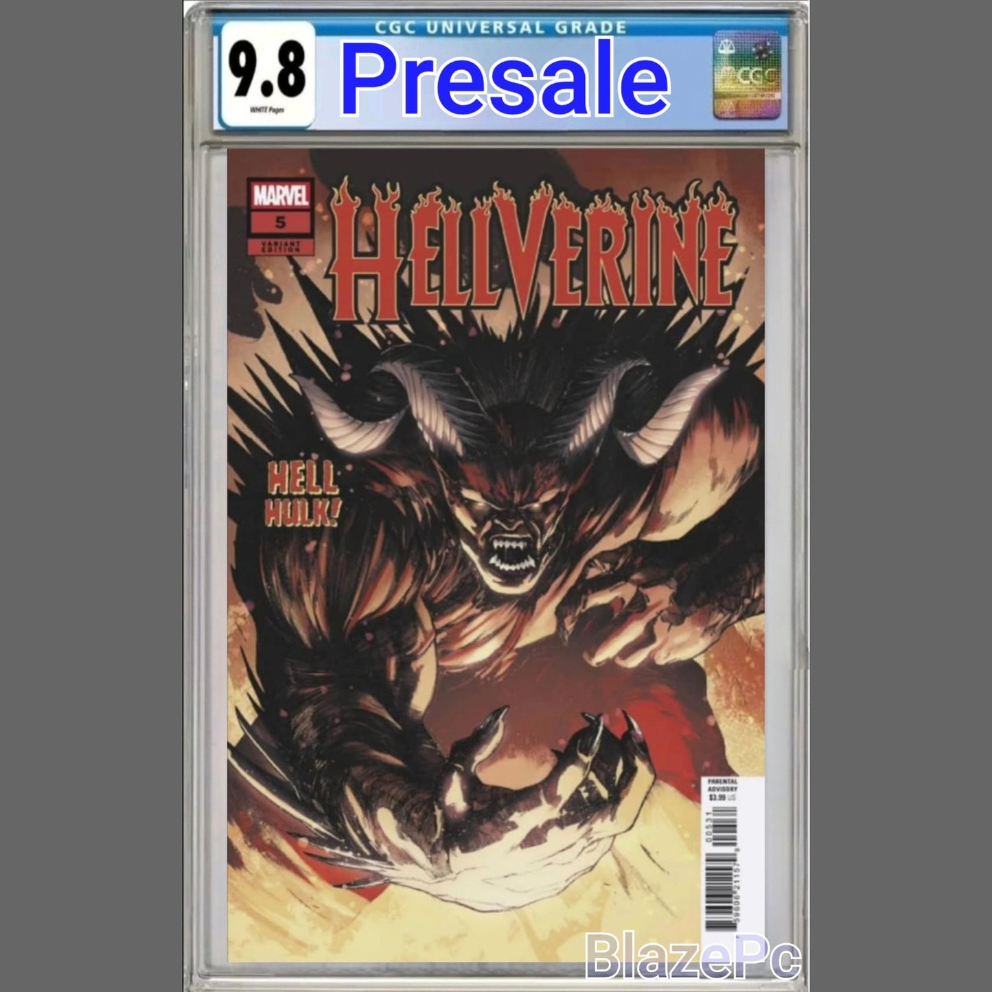Hellverine #5 CGC 9.8 Alessandro Cappuccio Hell Hulk Spoiler Variant PRESALE