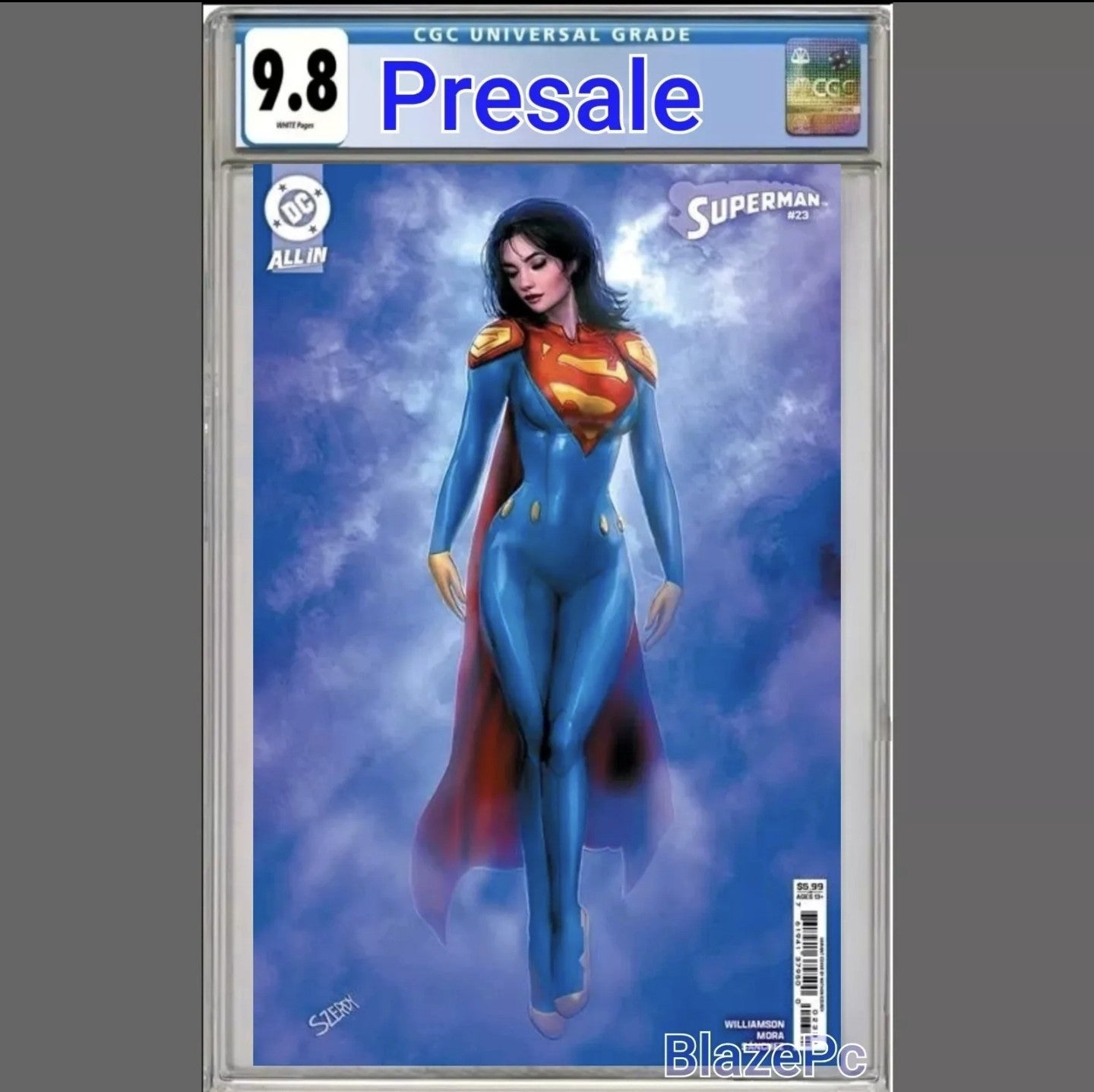 Superman #23 CGC 9.8 Nathan Szerdy Cover B Card Stock Variant DC 2025 PRESALE