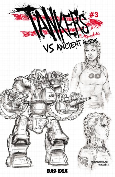 TANKERS VS ANCIENT ALIENS # 3 (OF 4) CVR C JUAN JOSE RYP DESIGN VAR