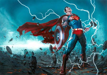 AVENGERS JLA #4 FACSIMILE EDITION CVR E GABRIELE DELL OTTO WRAPAROUND VAR