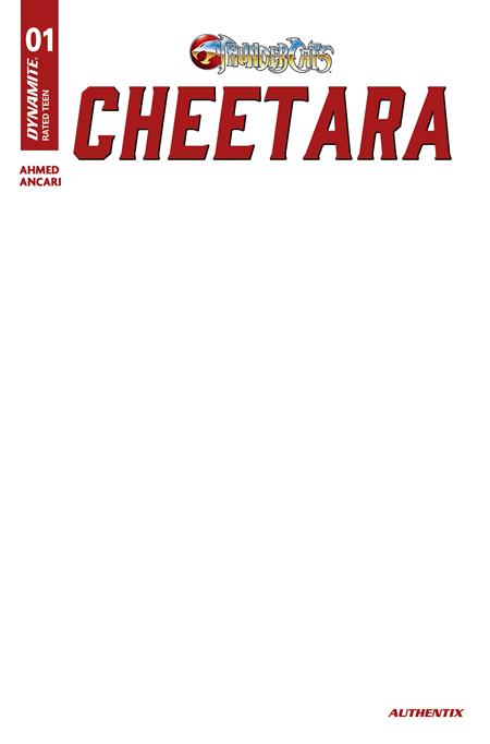 THUNDERCATS CHEETARA #1 CVR F BLANK AUTHENTIX VAR