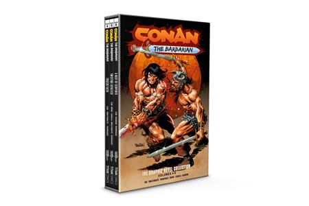 CONAN THE BARBARIAN HC VOL 04-06 SLIPCASE SET DIRECT MARKET EDITION DAN PANOSIAN CVR (MR)