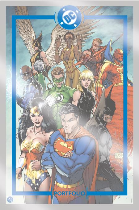 DC PORTFOLIO OF MICHAEL TURNER JLA & THE FLASH 9 PRINT SET