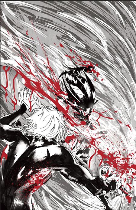 FIREBORN #5 CVR E PATRICK MULHOLLAND BLACK AND WHITE AND BLOOD VIRGIN CARDSTOCK VAR