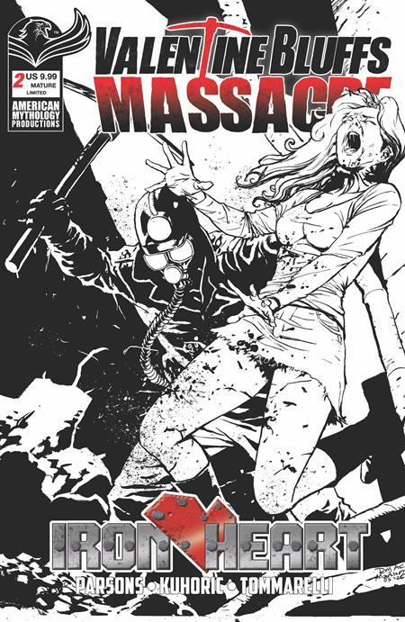 VALENTINE BLUFFS MASSACRE IRON HEART #2 (OF 2) CVR D ROY ALLAN MARTINEZ LIMITED B&W VAR (MR)