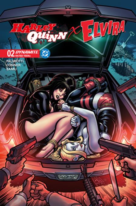 HARLEY QUINN X ELVIRA #2 CVR G CHAD HARDIN FOIL VAR