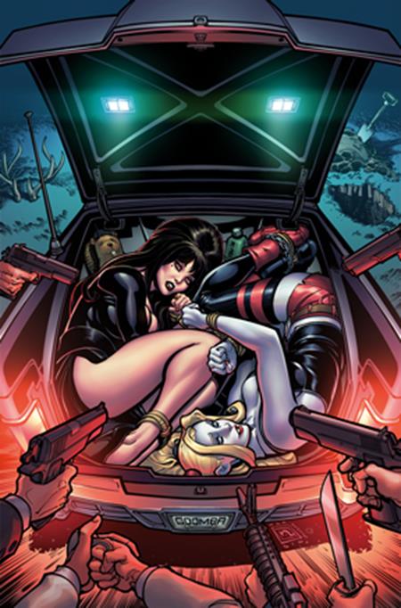 HARLEY QUINN X ELVIRA #2 CVR H CHAD HARDIN FOIL VIRGIN VAR