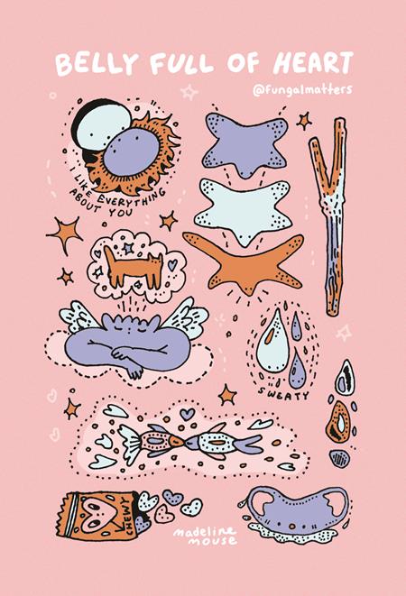 BELLY FULL OF HEART STICKER SHEET