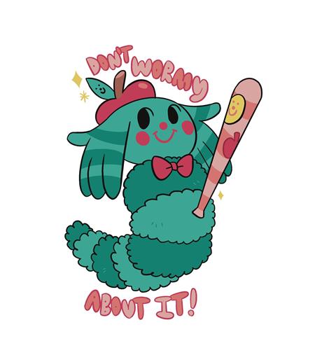 LUCKY CAP SCOUT WORMY STICKER