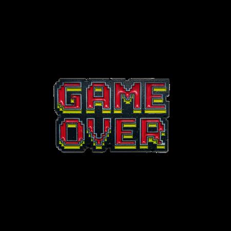 FP ORIGINAL GAMING GAME OVER ENAMEL PIN BADGE