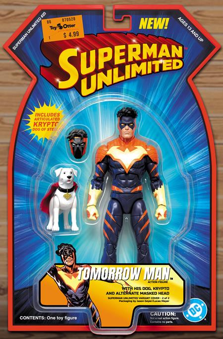 SUPERMAN UNLIMITED #20 CVR C JASON GEYER TOMORROW MAN AND KRYPTO ACTION (FIGURE) COMICS CARD STOCK VAR