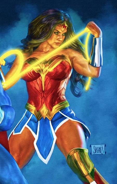 JUSTICE LEAGUE UNLIMITED #26 CVR D MARK SPEARS 3-PART CONNECTING WONDER WOMAN CARD STOCK VAR