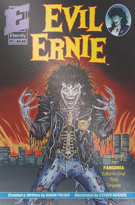 EVIL ERNIE #1 30TH ANNIVERSARY FACSIMILE EDITION CVR E ERIC MACHE METAL PREMIUM VAR