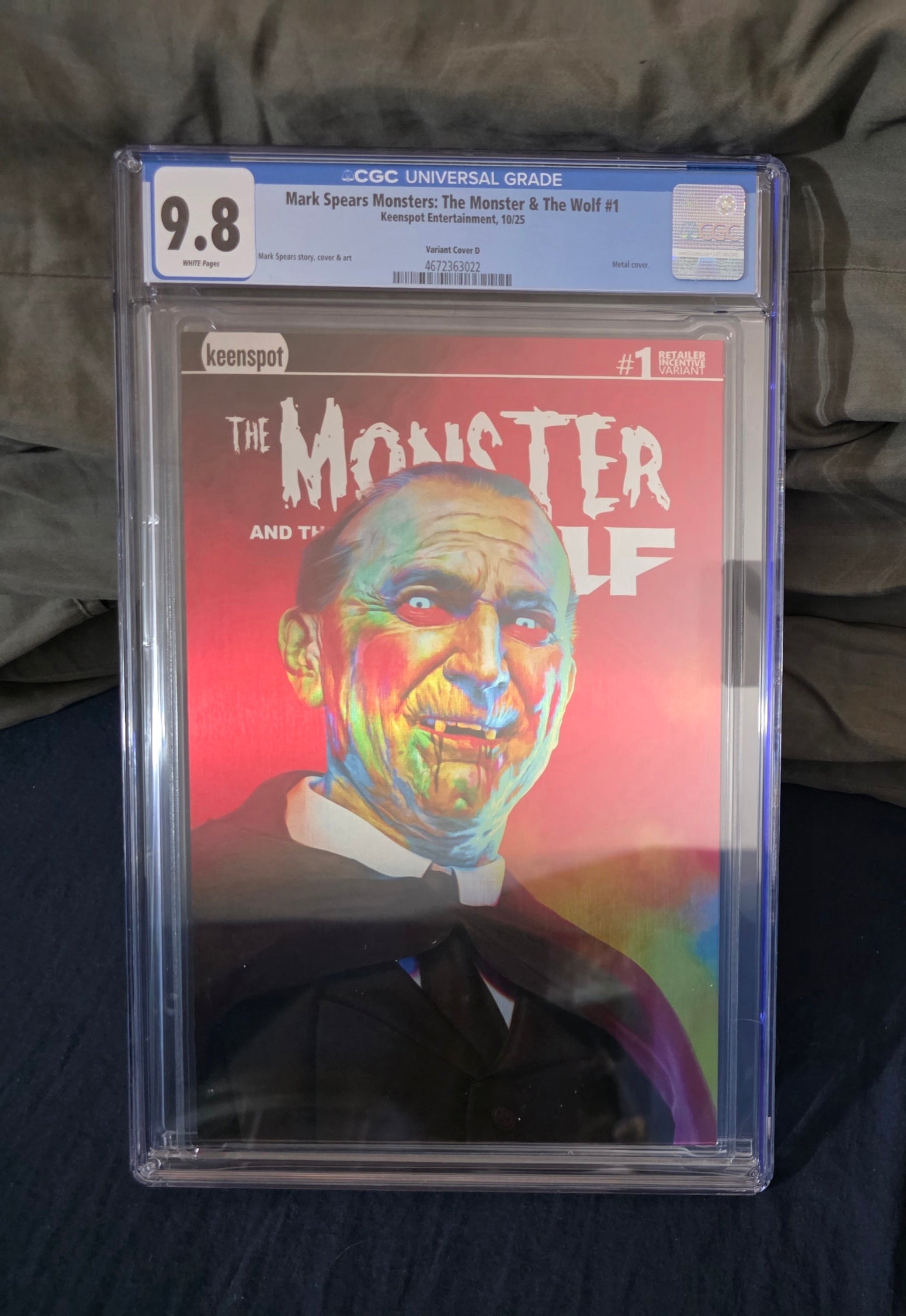 Mark Spears The Monster & The Wolf #1 CGC 9.8 1:1000 Metal Blind Bag Cover D - grayskullhobbies.com