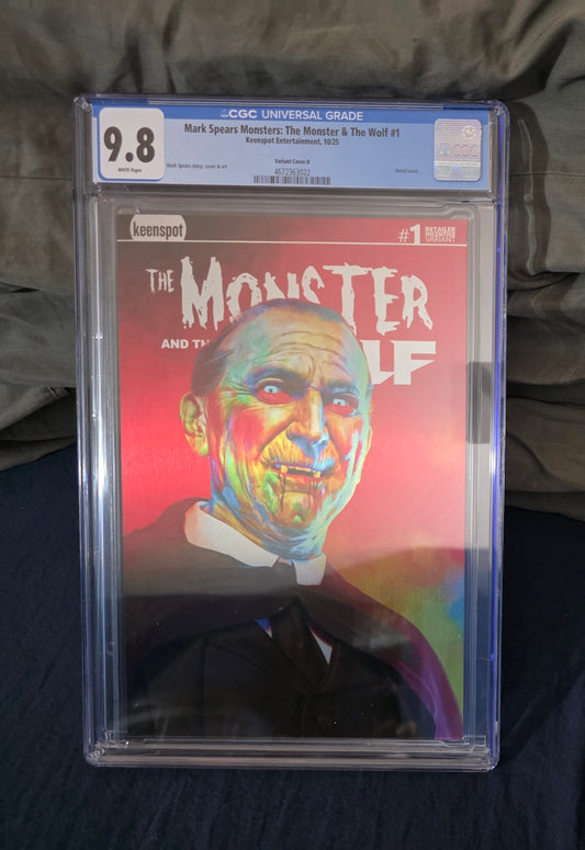Mark Spears The Monster & The Wolf #1 CGC 9.8 1:1000 Metal Blind Bag Cover D - grayskullhobbies.com