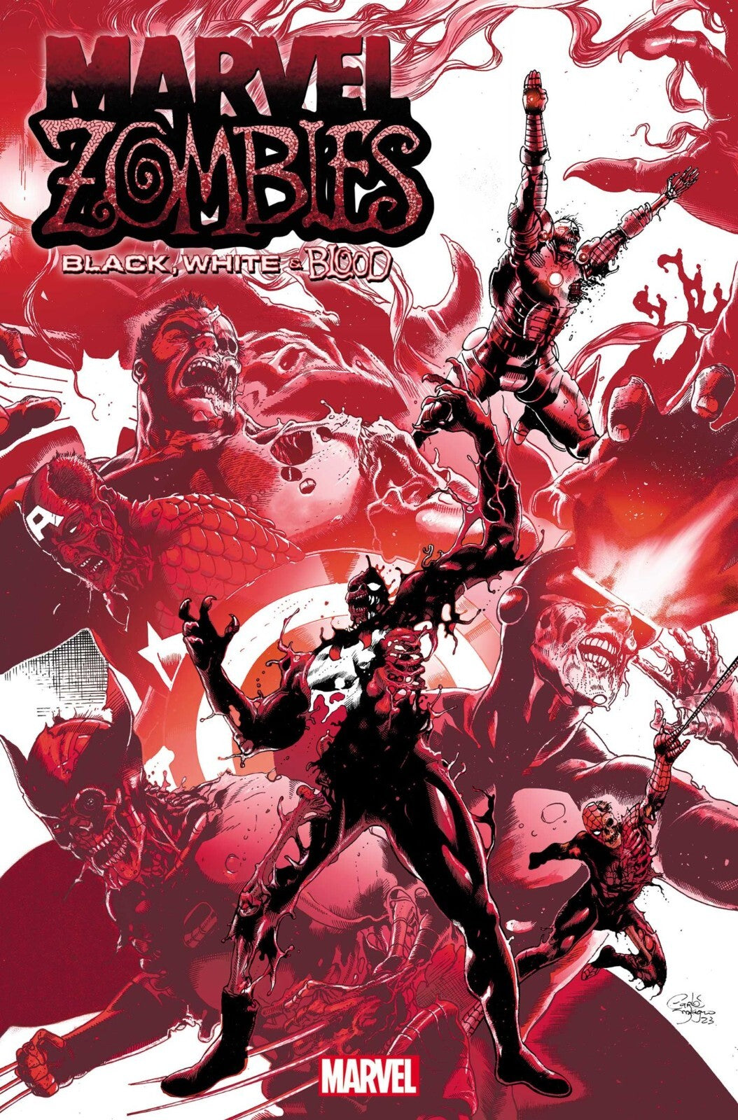 Marvel Zombies Black White Blood #1 A B C Variant Set or 1:10 1:25 1:50 2023 NM