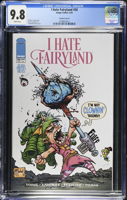 I Hate Fairyland #50 CGC 9.8 1:250 Todd McFarlane Cover N Variant Image Comics