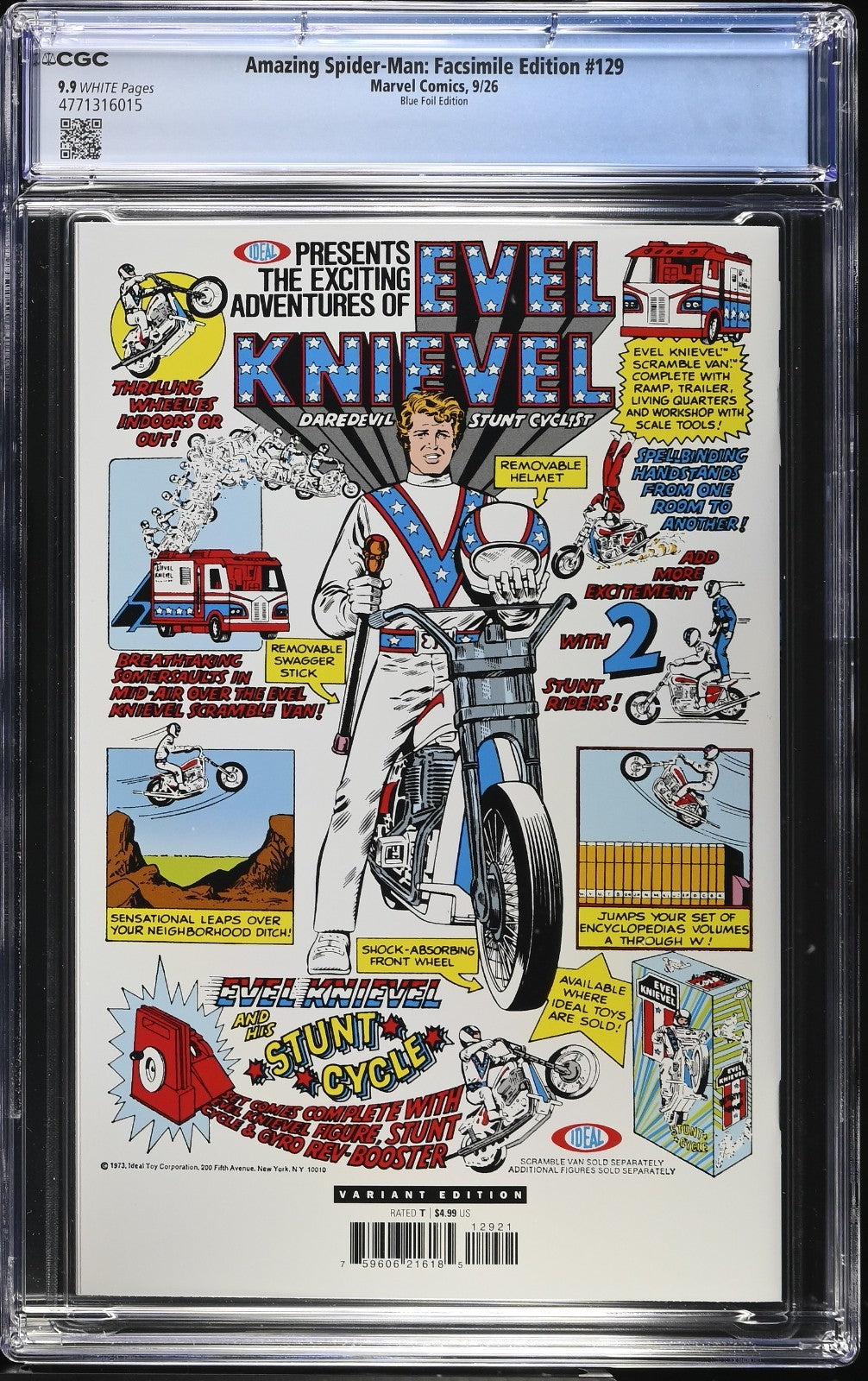 Amazing Spider-Man #129 CGC 9.9 Facsimile Blue FOIL Variant Punisher not 9.8