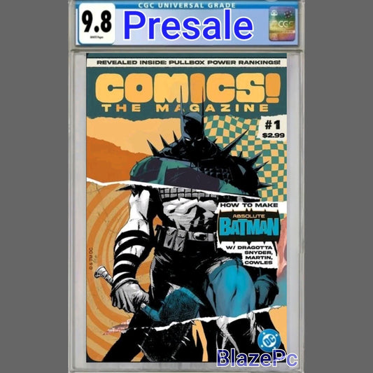 Comics The Magazine #1 CGC 9.8 Absolute Batman Cover Prana Publishers PRESALE