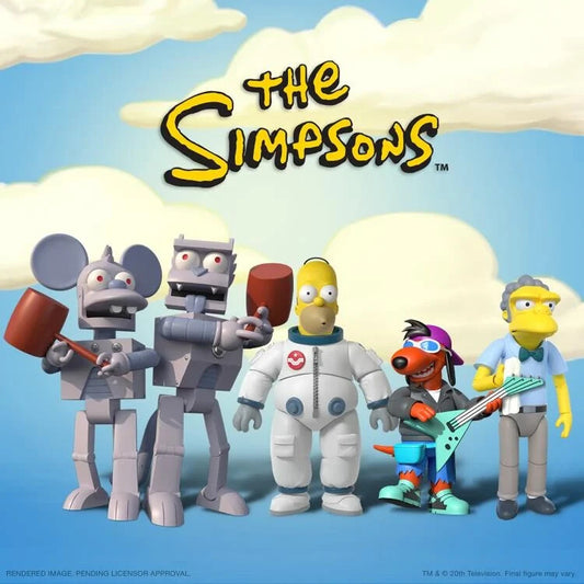 Simpsons Ultimates Wave 1 Set Space Homer Moe Robot Itchy Scratchy Poochie