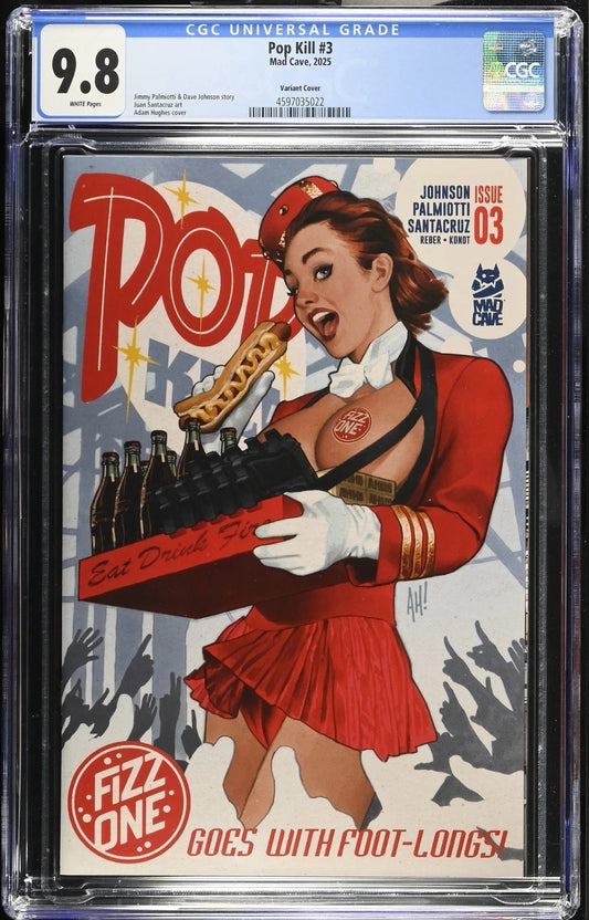 Pop Kill #3 CGC 9.8 Adam Hughes Cover B Variant Mad Cave 2025