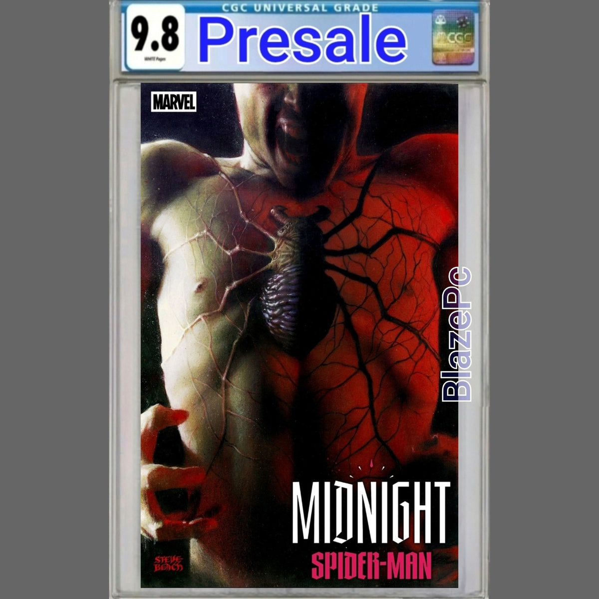 Midnight Spider-Man #1 CGC 9.8 2nd Print Uncloaked Steve Beach Variant PRESALE