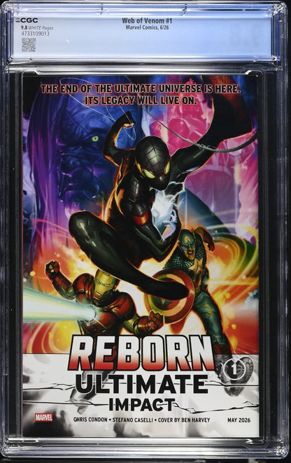 Web of Venom #1 CGC 9.8 Stefano Caselli Cover A 1st Print Marvel Comics 2026