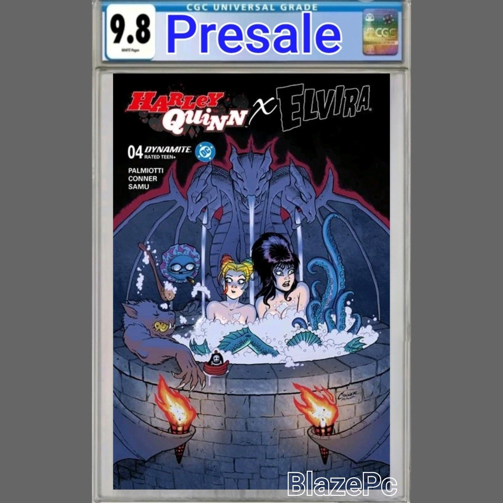 Harley Quinn X Elvira #4 CGC 9.8 Cover A Amanda Conner Hot Tub 2026 PRESALE