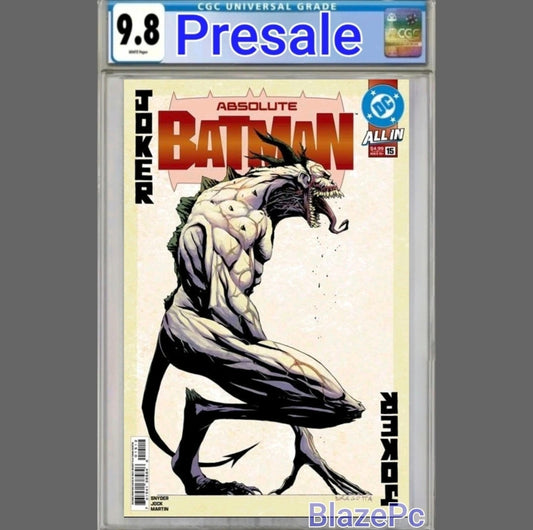 Absolute Batman #15 CGC 9.8 2nd Print Cover A Nick Dragotta Joker DC PRESALE