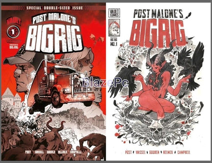 Big Rig #1 Cover A I Variant Set or 1:10 1:25 Options Post Malone Vault Comics